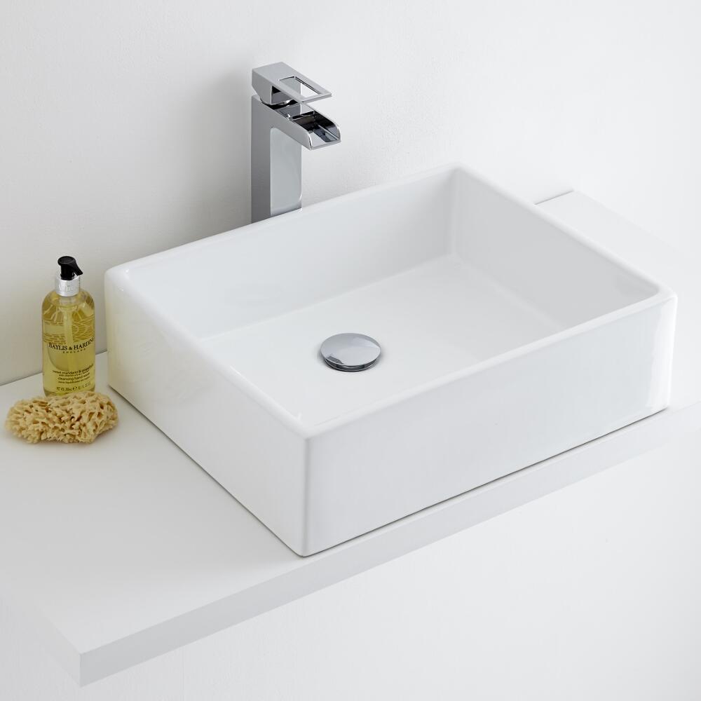 Milano Westby - Rectangular Ceramic Countertop Basin 490X390mm