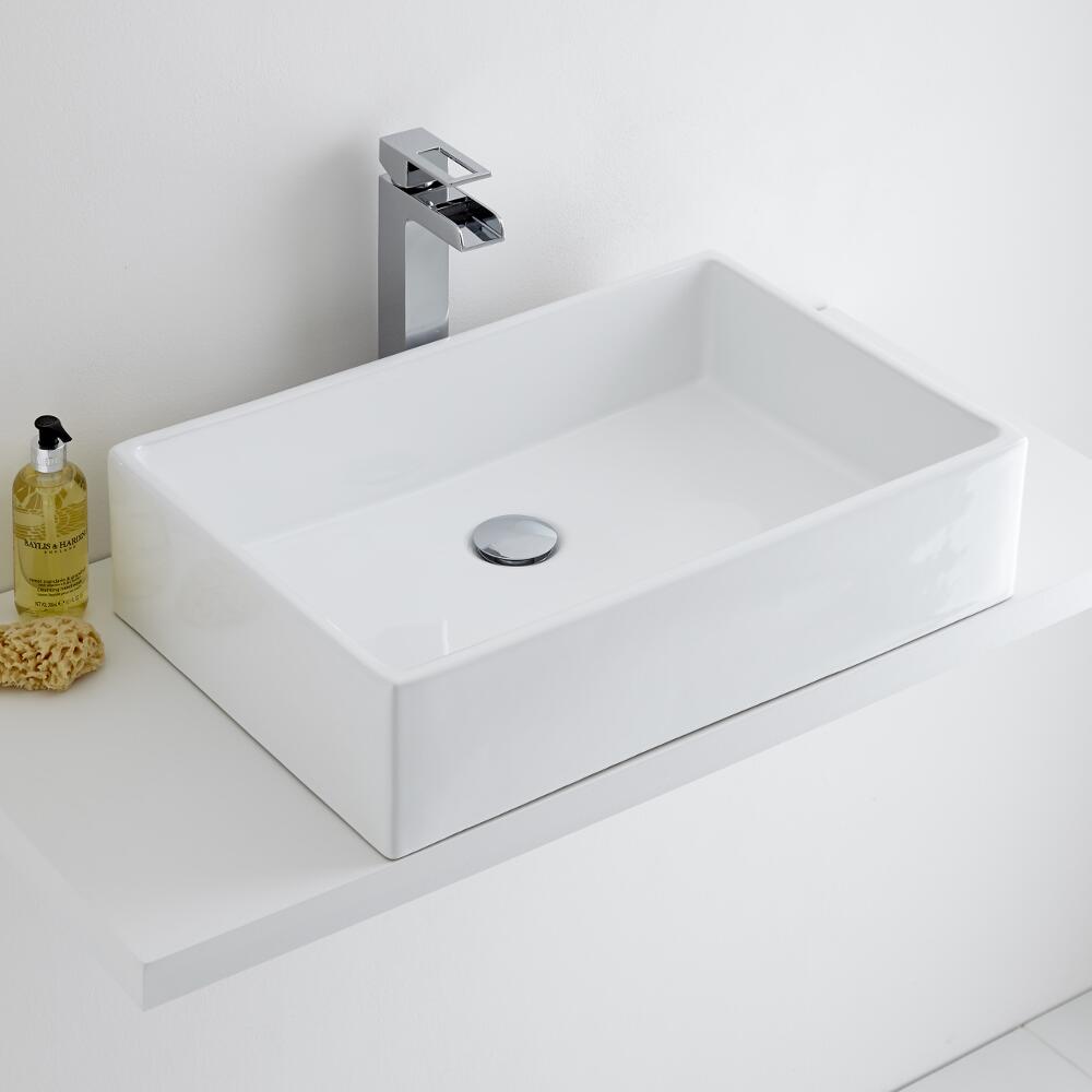 Milano Westby - Rectangular Ceramic Countertop Basin 610x400mm