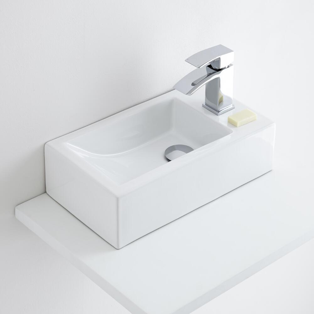 Milano Elswick - Ceramic Countertop Basin 450 x 250mm