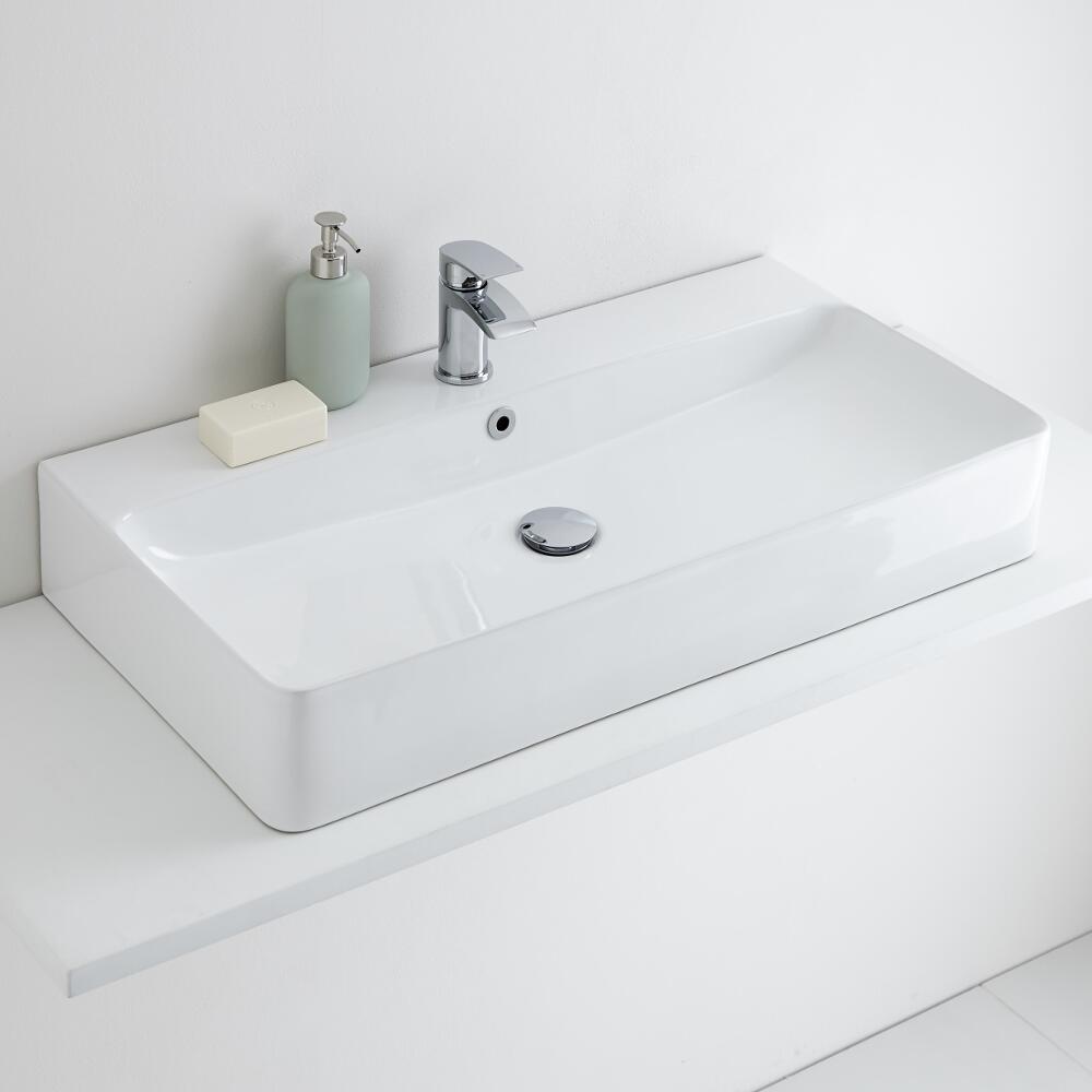 Milano Farington - Ceramic Countertop Basin 800 x 415mm