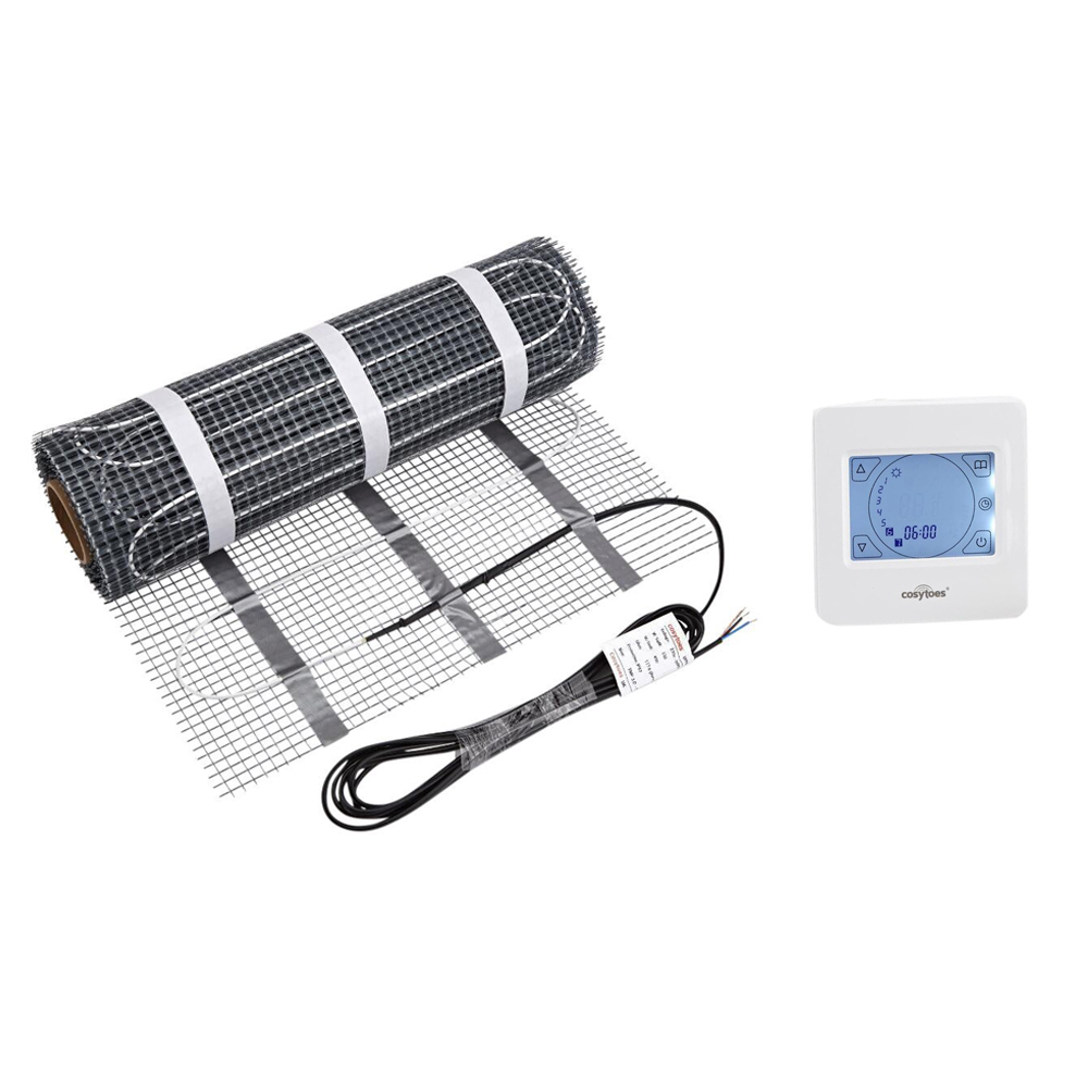 Cosytoes Electric Underfloor Heating Mat & Touchscreen Thermostat - Various Mat Sizes