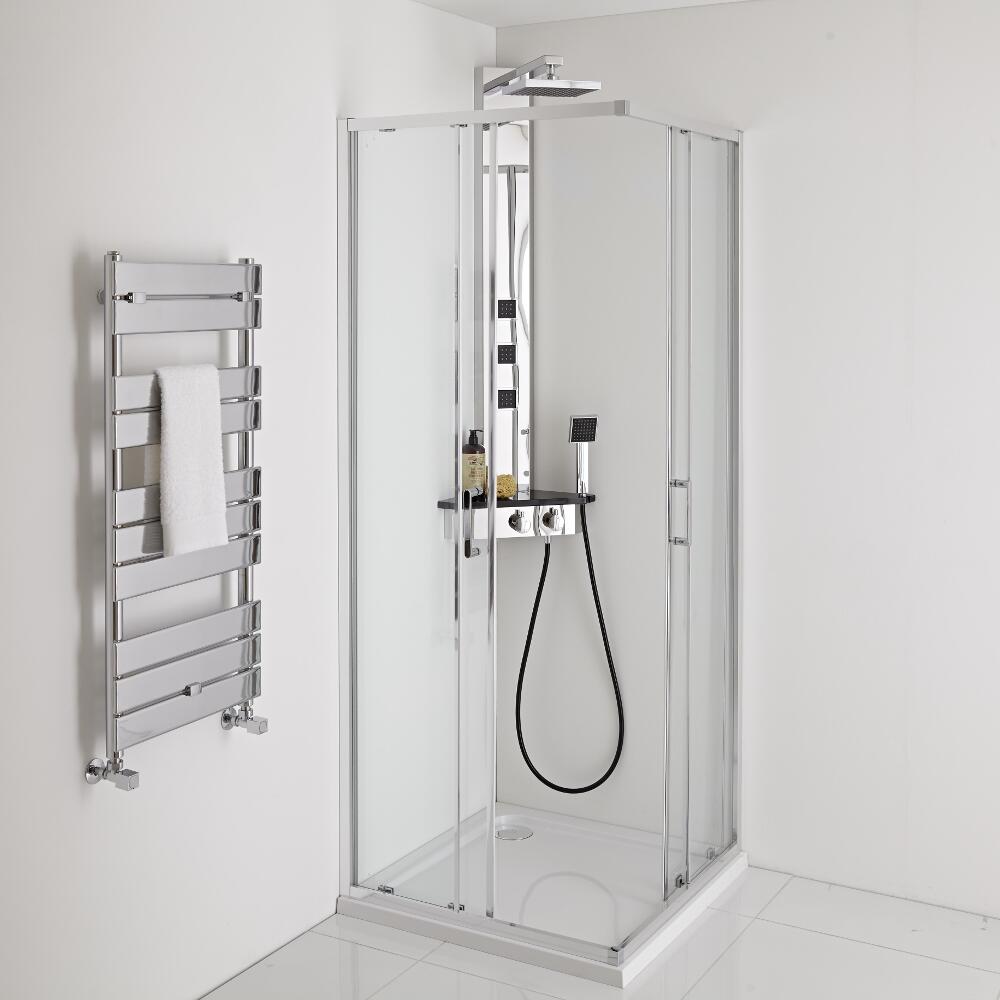 Milano Portland 800mm Corner Entry Shower Enclosure 6mm