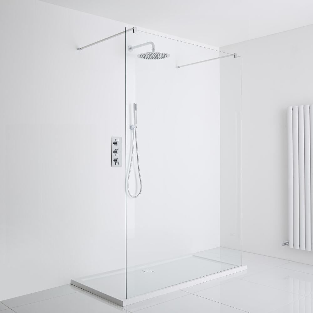 Milano Portland Floating Walk-In Shower Enclosure (1200 x 900mm) - Inc. Tray