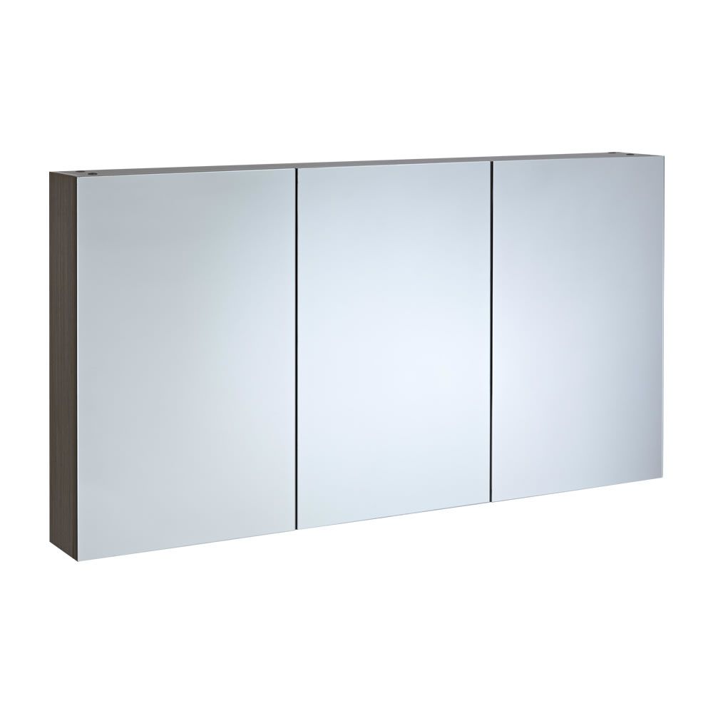 Milano Linley 3 Door Oak Mirrored Cabinet