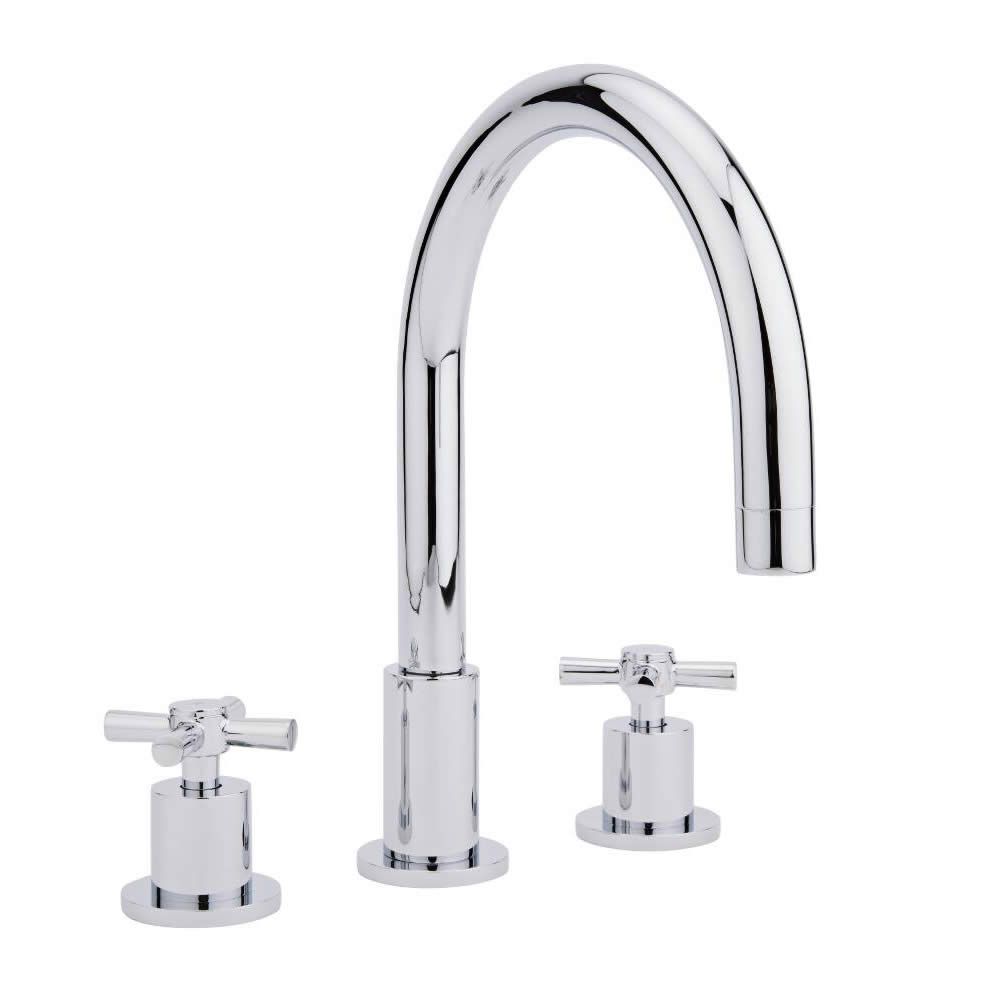 Milano Sutton 3TH Deck Mounted Bath Mixer Tap