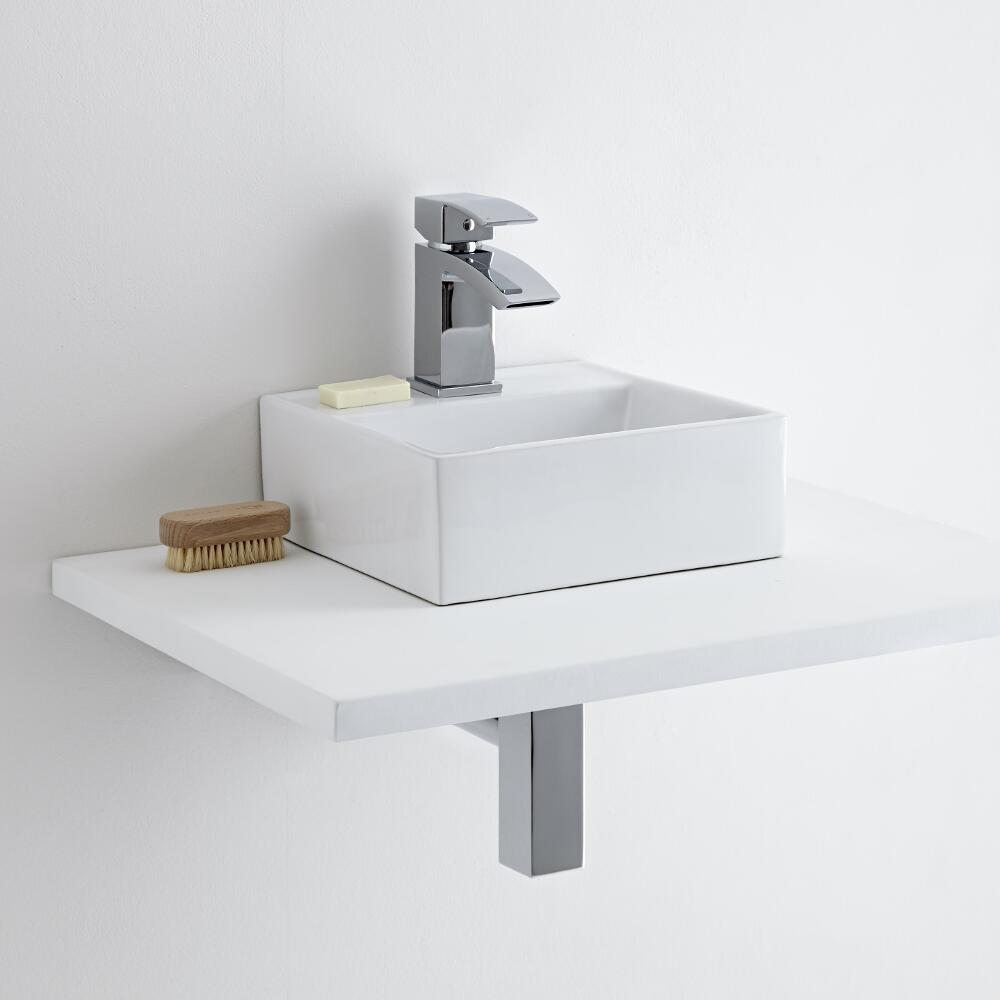 Milano Dalton Countertop Basin with Milano Wick Mono Basin Mixer Tap
