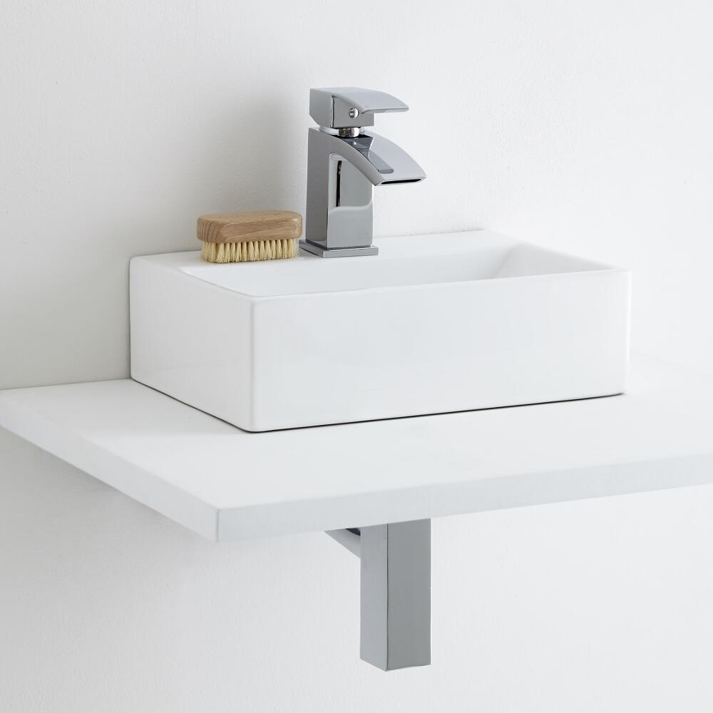Milano Elswick Countertop Basin with Wick Mini Mono Basin Mixer Tap