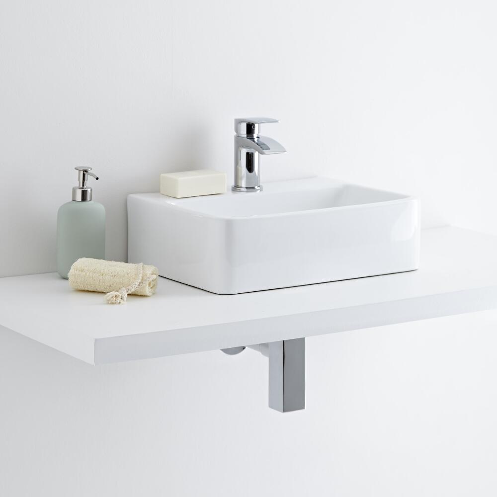 Milano Farington 400mm Countertop Basin with Mono Basin Mixer Tap
