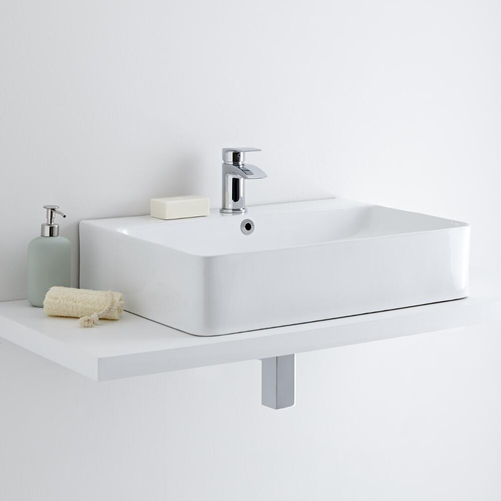 Milano Farington 600mm Countertop Basin with Mixer Tap