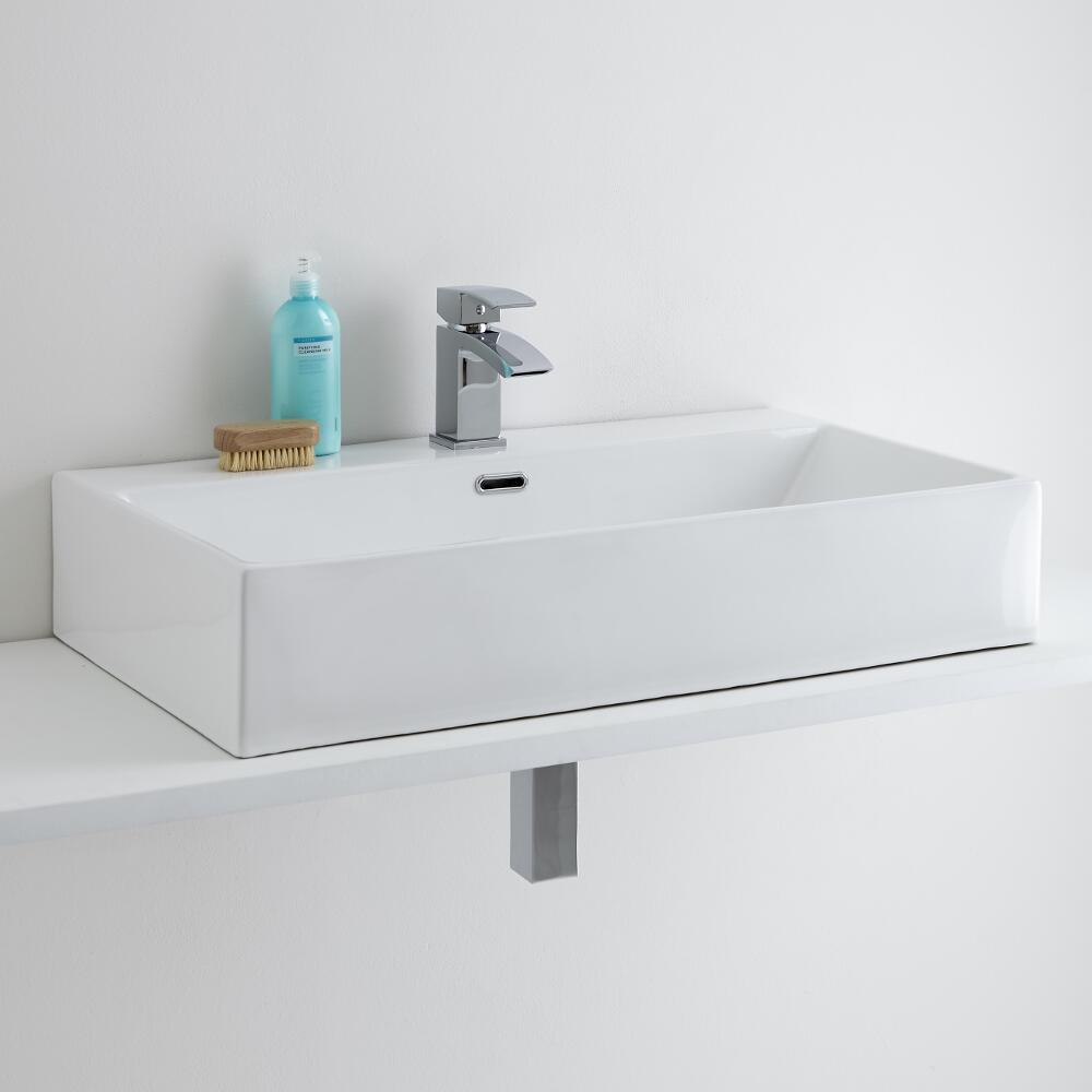 Milano Elswick Countertop Basin with Wick Mono Basin Mixer Tap