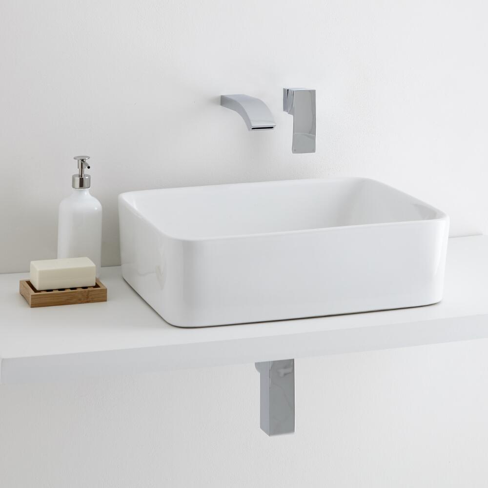 Milano Rivington Countertop Basin with Razor Wall Mounted Tap