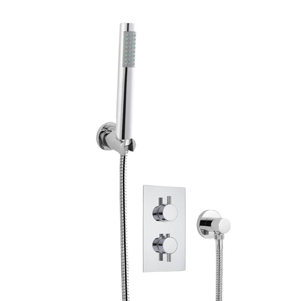 Milano Round Twin Thermostatic Shower Valve With Hand Shower