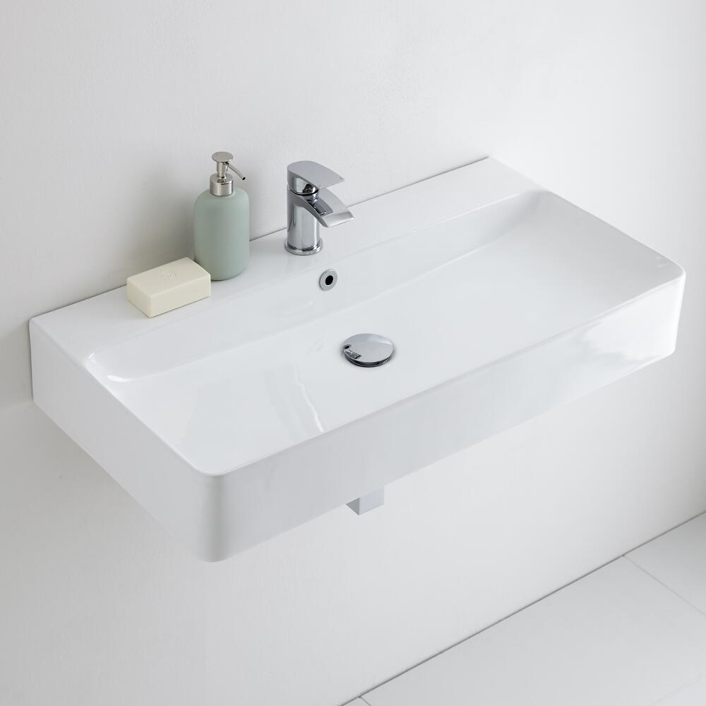 Milano Farington - Ceramic Wall Hung Basin 800 x 415mm