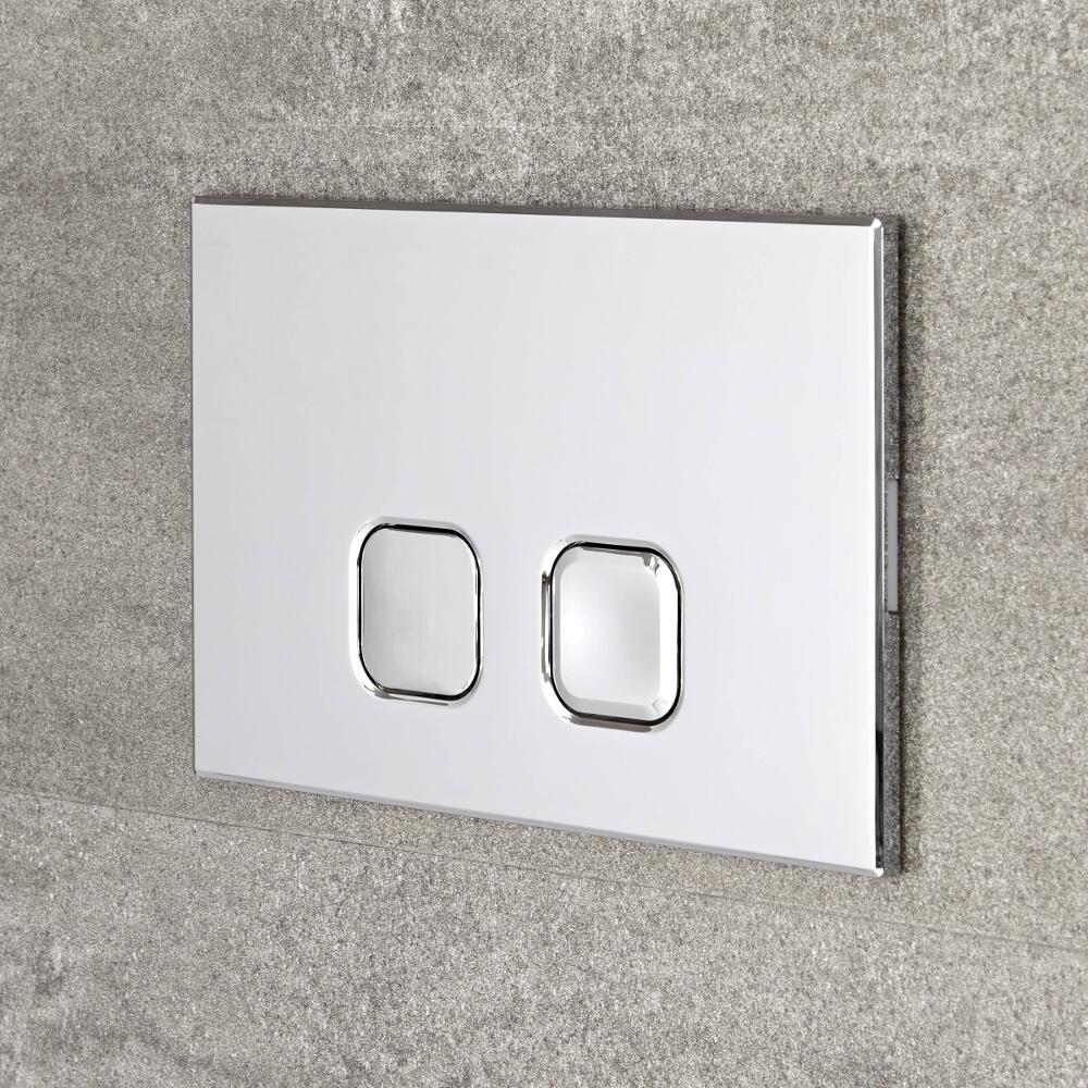 Milano - Chrome Square Flush Plate - 150mm x 230mm