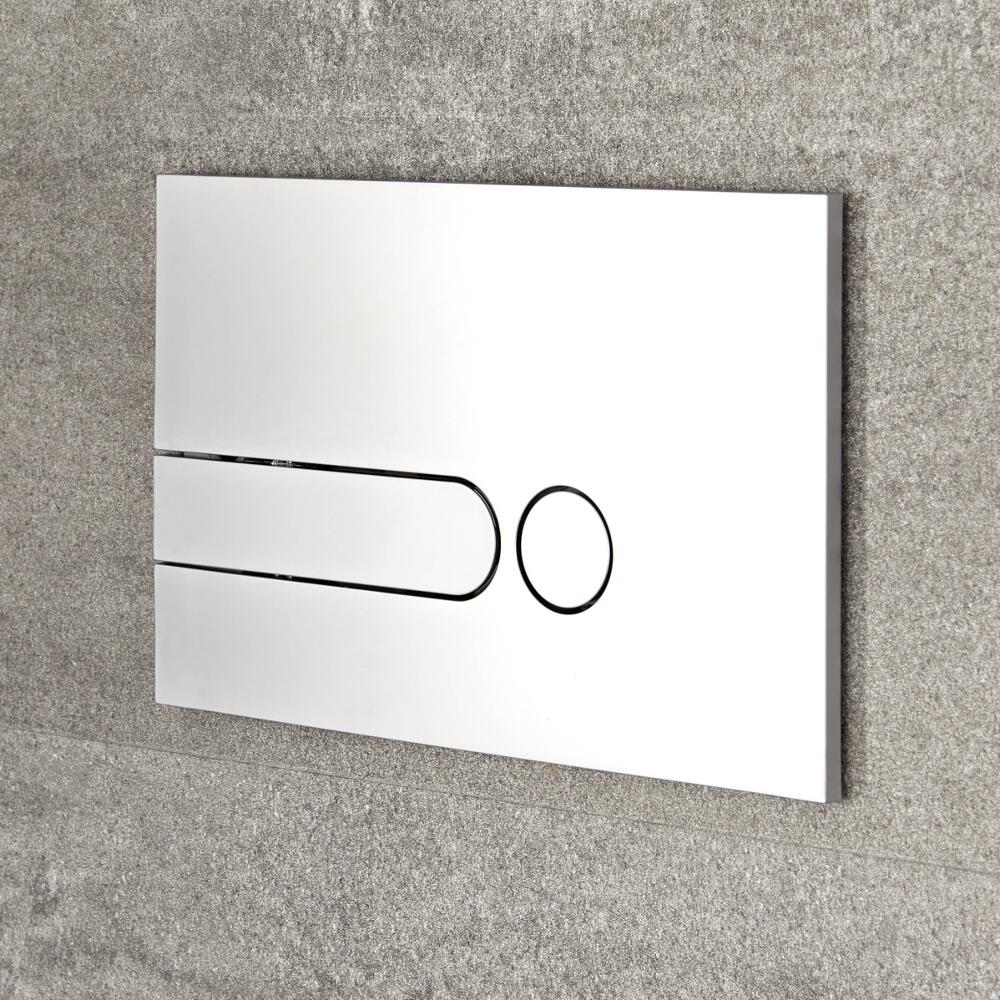 Milano - Satin Chrome Square Dot Flush Plate - 150mm x 240mm