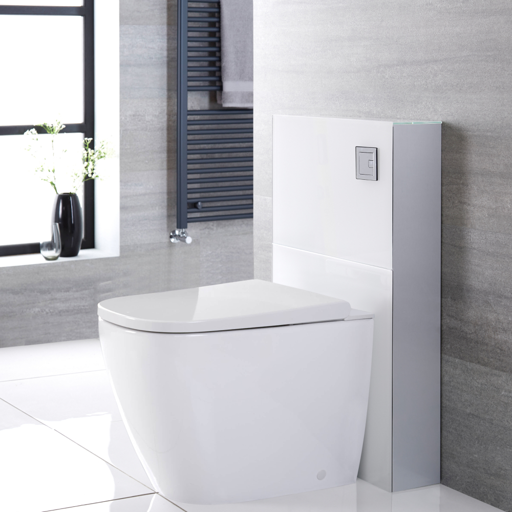 Milano Arca - White 500mm Back to Wall Japanese Bidet Toilet Complete WC Unit