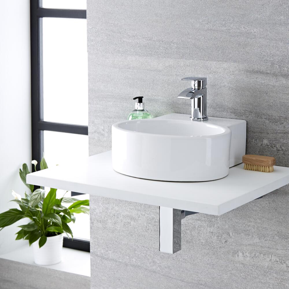 Milano Ballam - Oval Ceramic Countertop Basin - 350mm x 340mm