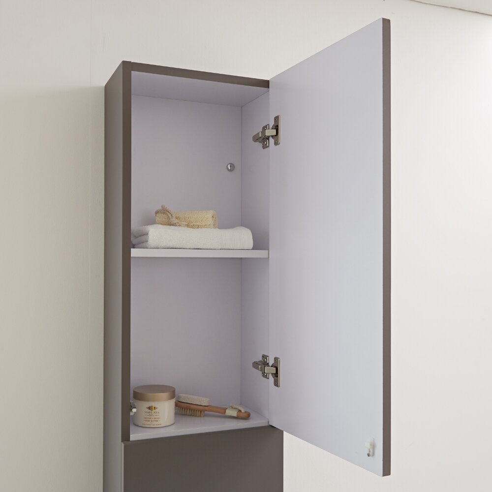 Milano Oxley - 350x1500mm Closed Storage Unit - Matt Grey