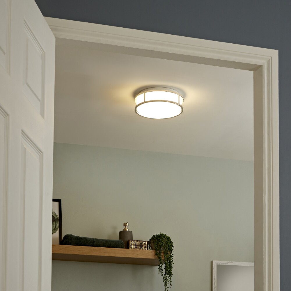 Milano Enns Round LED Bathroom Ceiling Light
