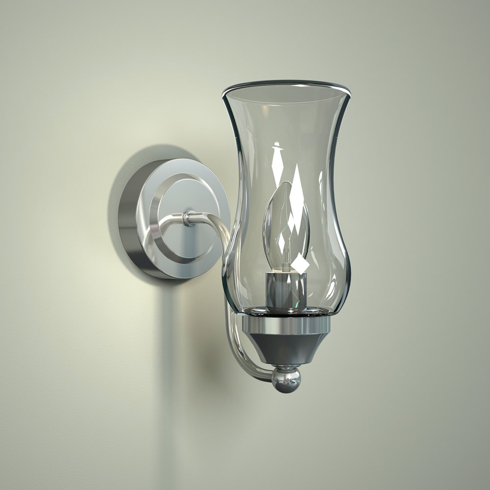 Milano Fischa Curved Top Bathroom Wall Light