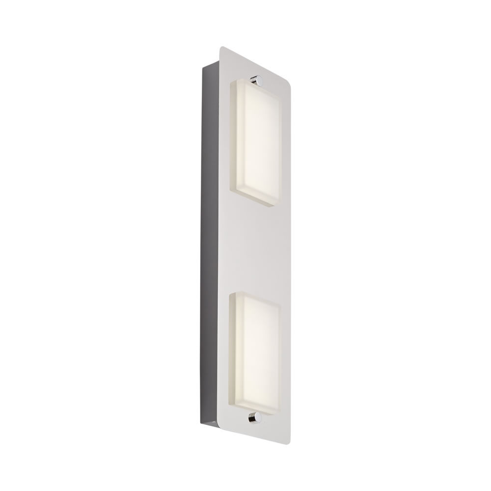 Biard Glacier Twin LED Chrome Bathroom Wall/Ceiling Light