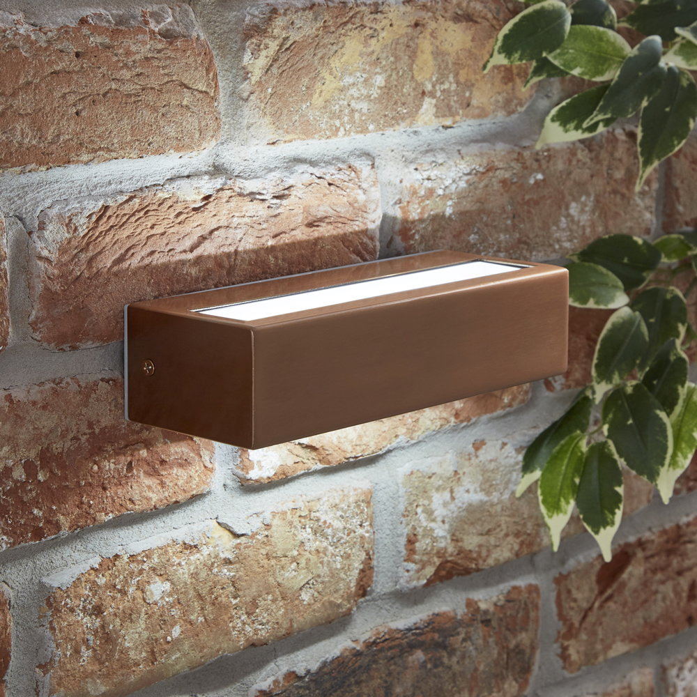 Biard Ternay IP44 LED Outdoor Wall Light - Copper