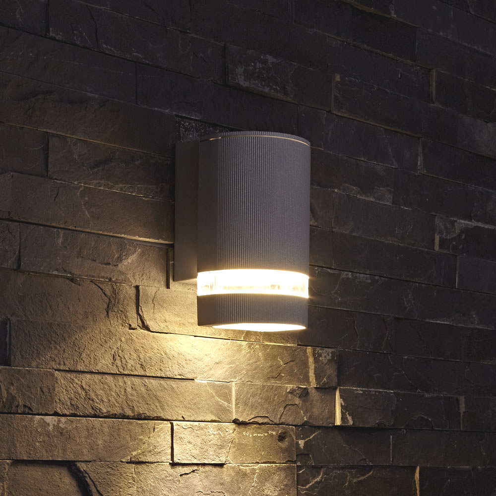 Biard Architect IP54 Round Up or Down Outdoor Wall Light - Black