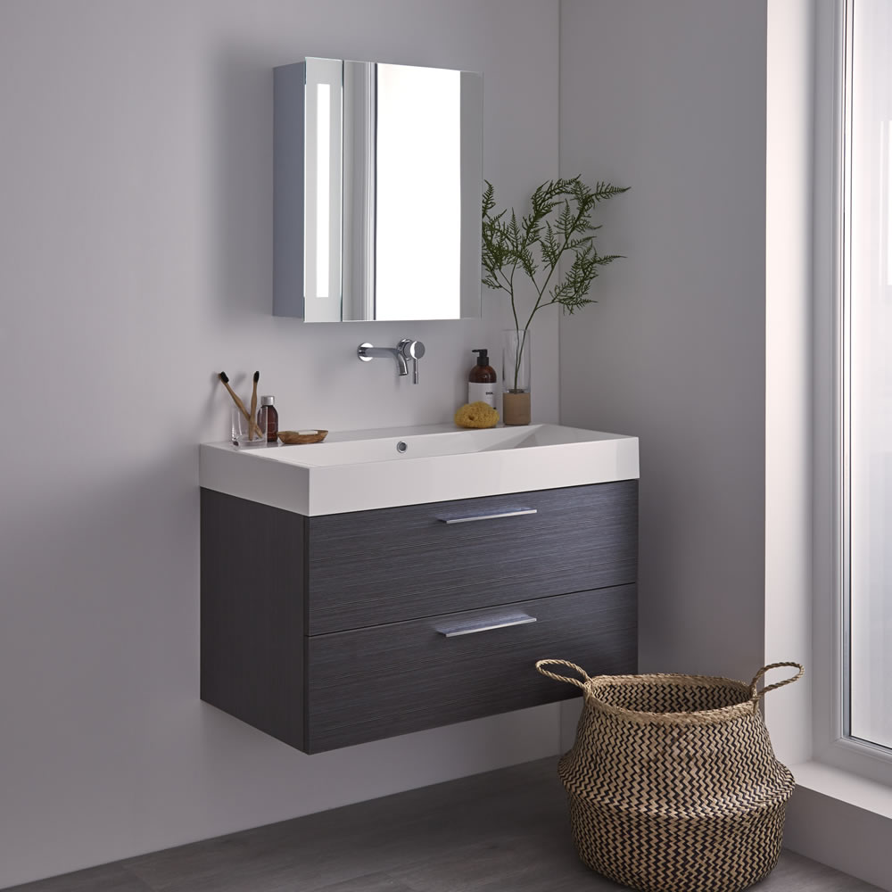 Milano Leitha LED Bathroom Mirrored Cabinet