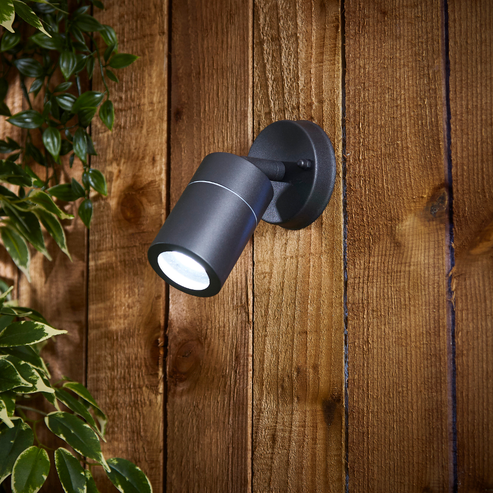 Biard Le Mans IP44 Adjustable Outdoor Wall Light - Black