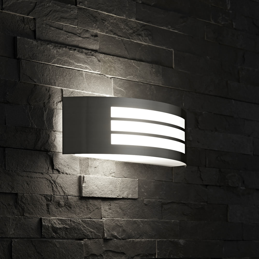 Biard Orleans Small Outdoor Wall Light - Brushed Steel