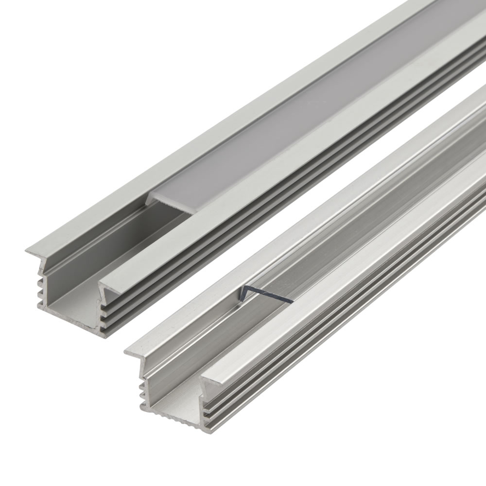 Biard Recessed Finned Aluminium Profile Cover and End Cap Set
