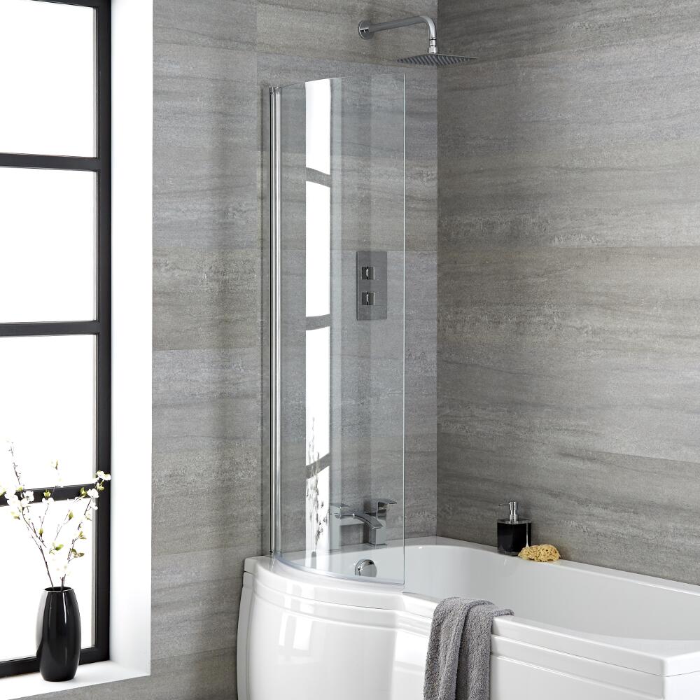 Milano Portland - Curved Bath Shower Screen