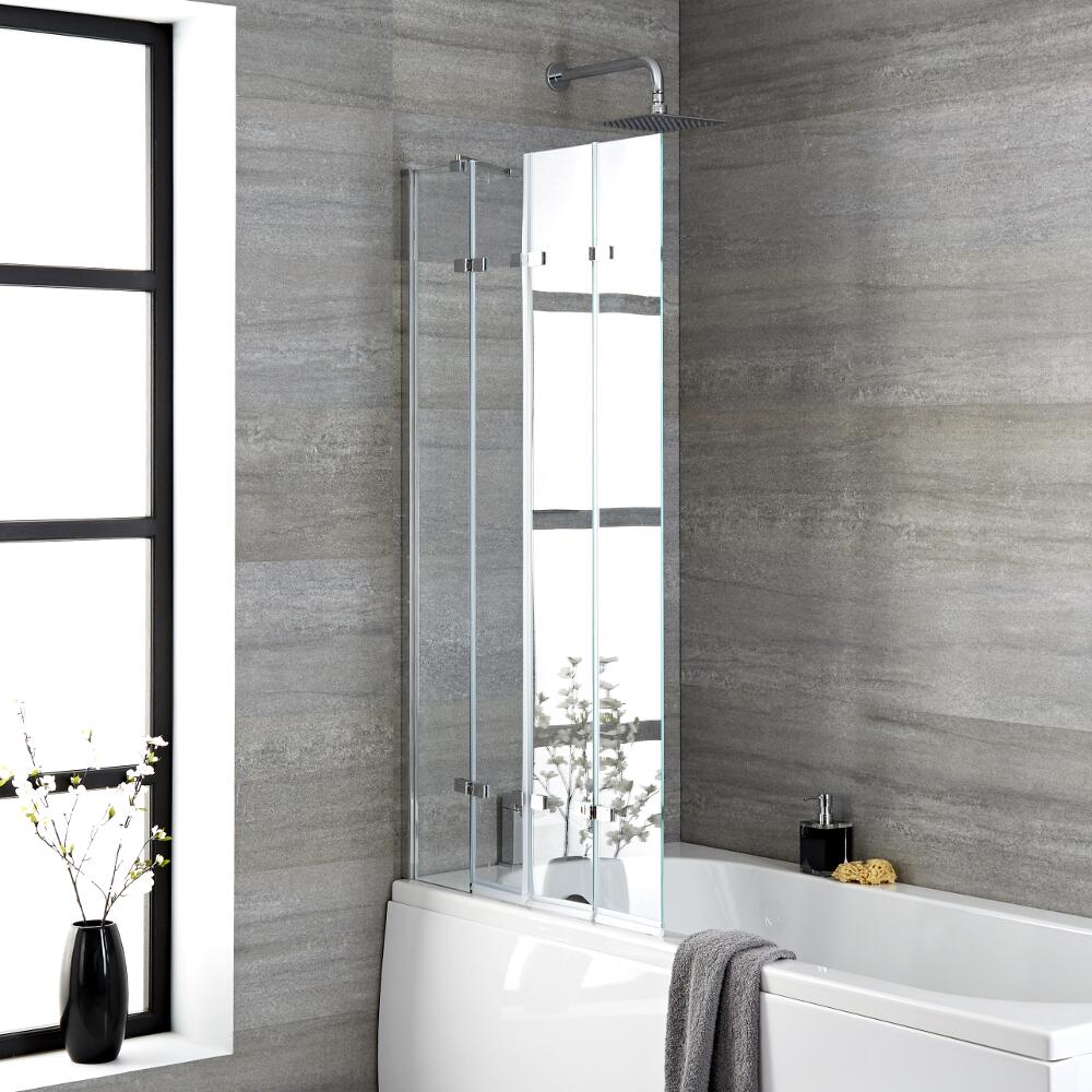 Milano Portland Folding Shower Bath Screen