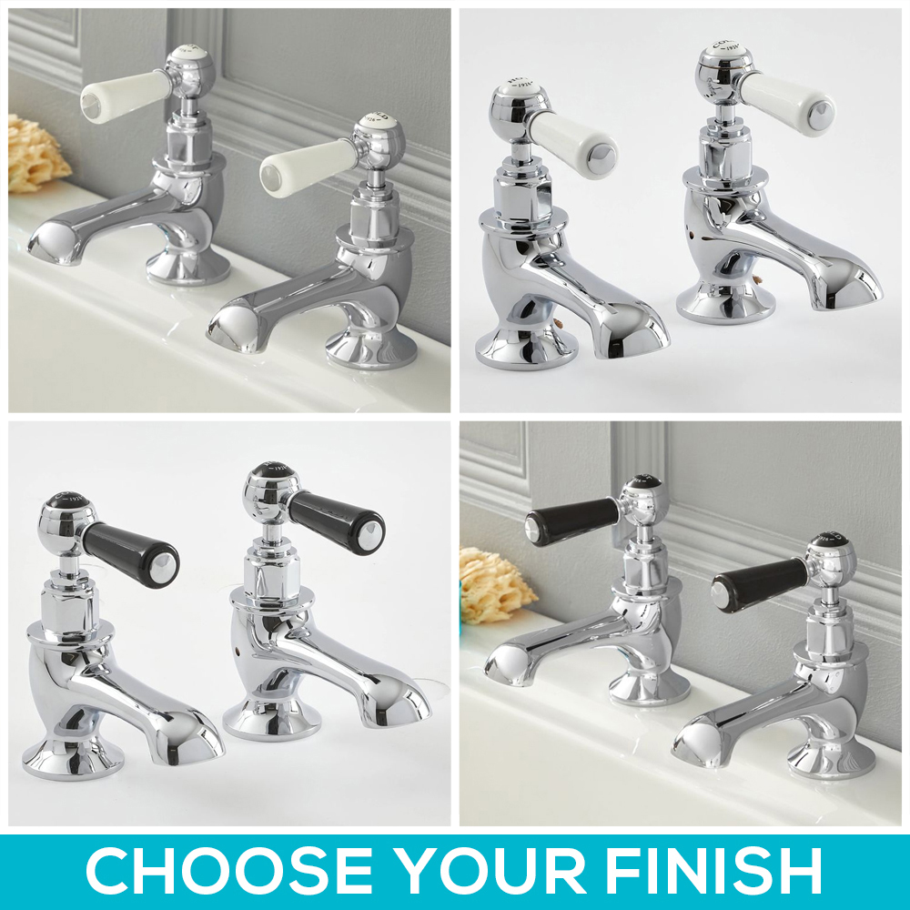 Milano Elizabeth - Traditional Lever Bath Pillar Taps - Choice of Finish