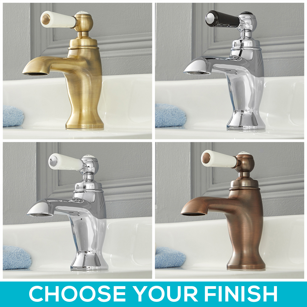 Milano Elizabeth - Traditional Single Lever Mono Basin Tap - Choice of Finish