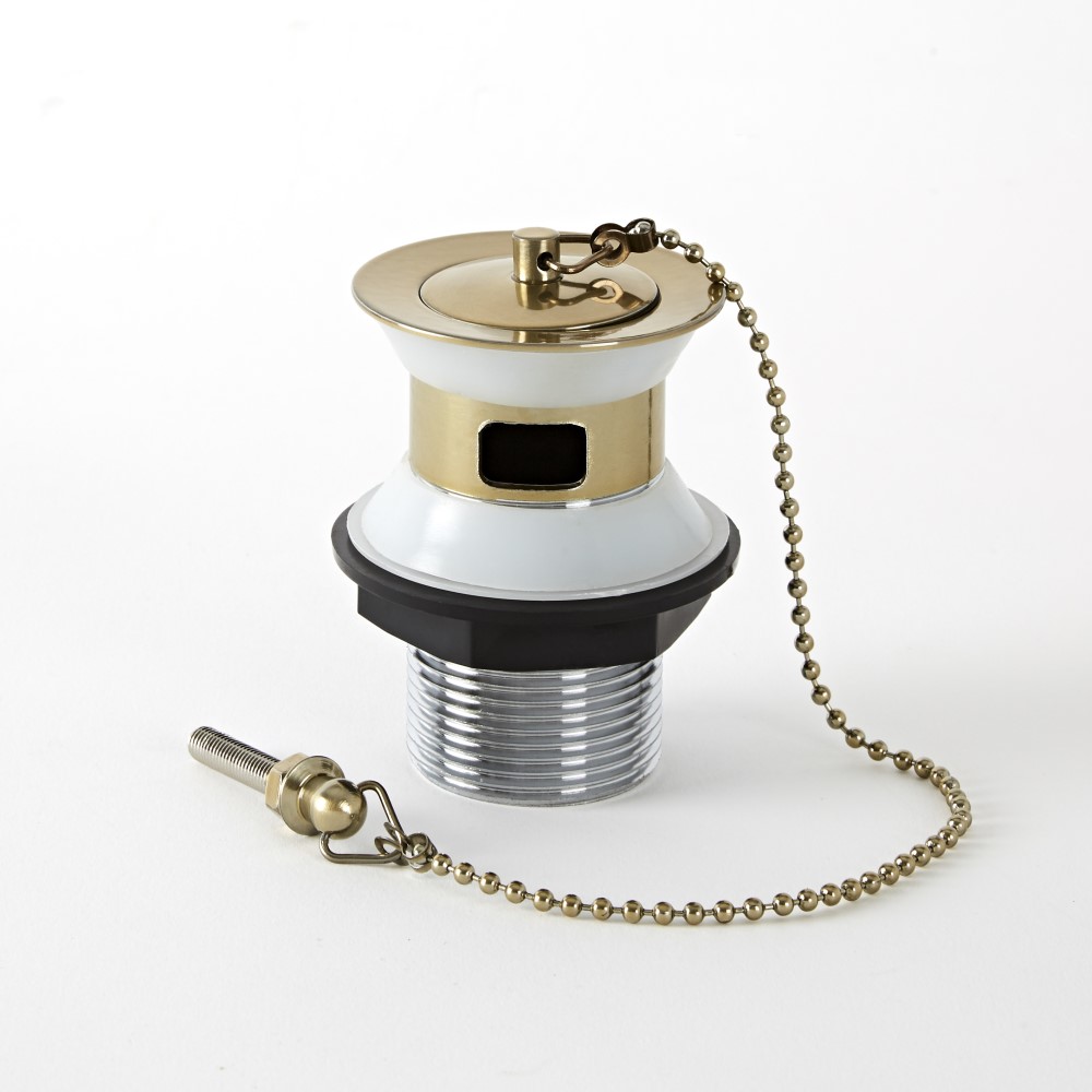 Milano Auro - Traditional Basin Waste with Chain - Brushed Gold