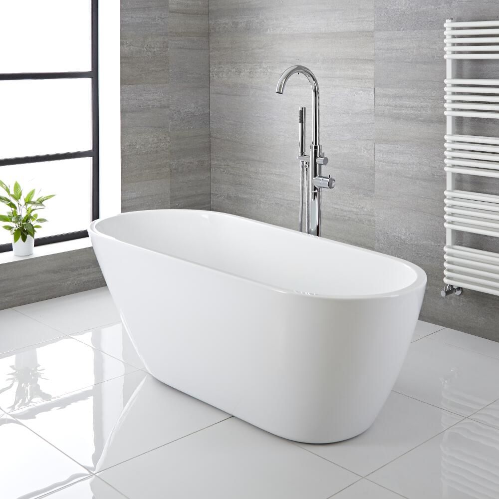 White Modern Freestanding Bath, Modern Freestanding Bathtub