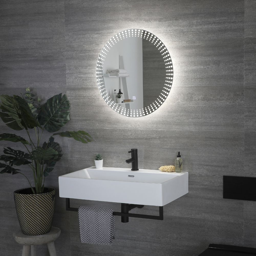 Milano Vistula Led Bathroom Mirror, Ceiling Mounted Bathroom Mirror Uk