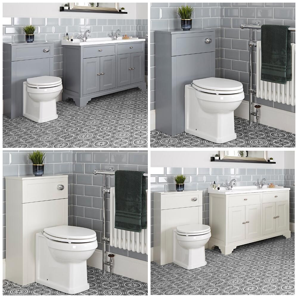 Milano Thornton 1200mm Traditional Vanity Unit And Back To Wall Toilet Set