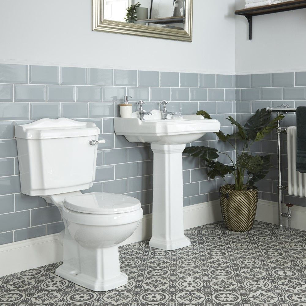 Milano Legend Traditional Pedestal Basin And Toilet Bathroom Suite