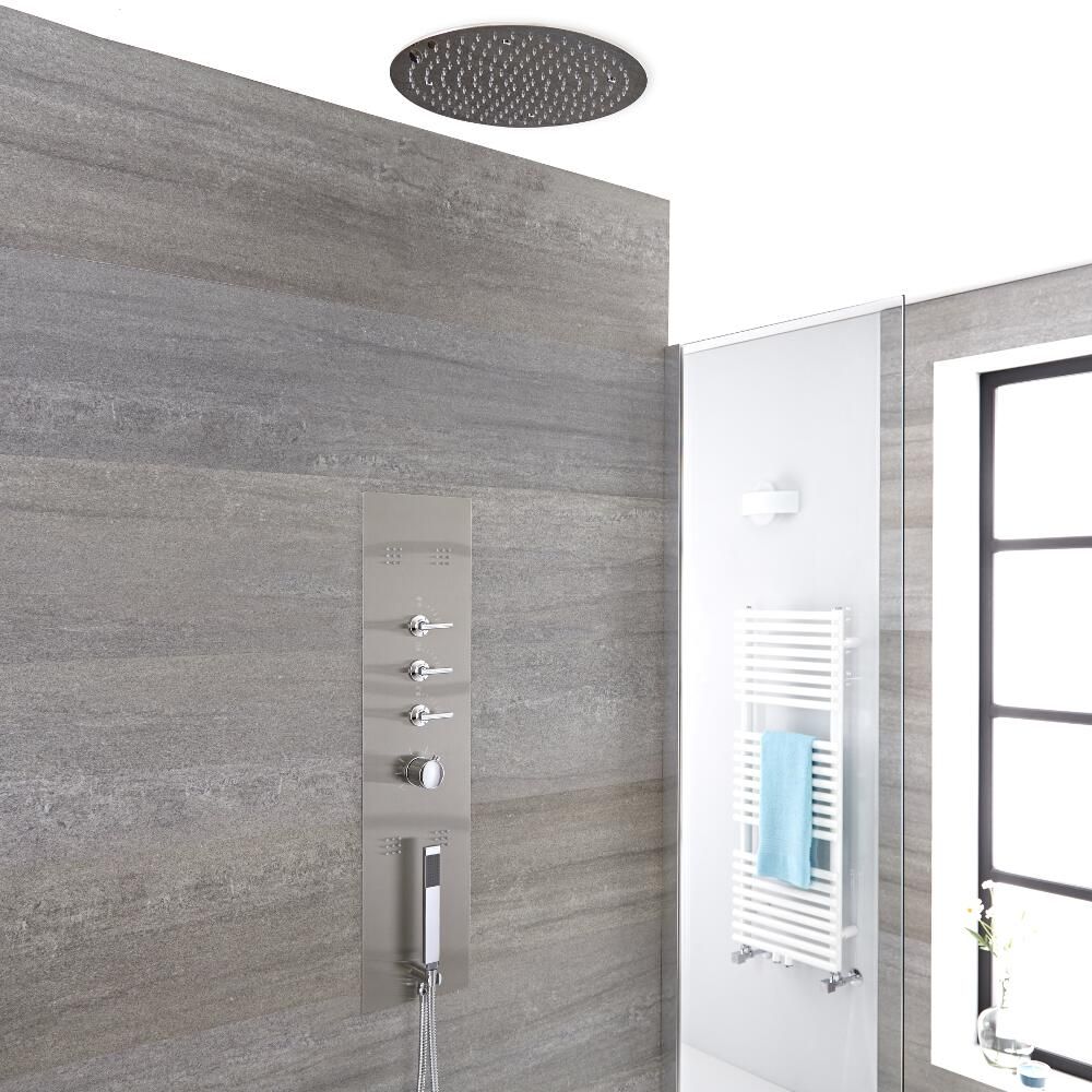 Milano Niagra Modern Concealed Shower Tower Panel With 400mm