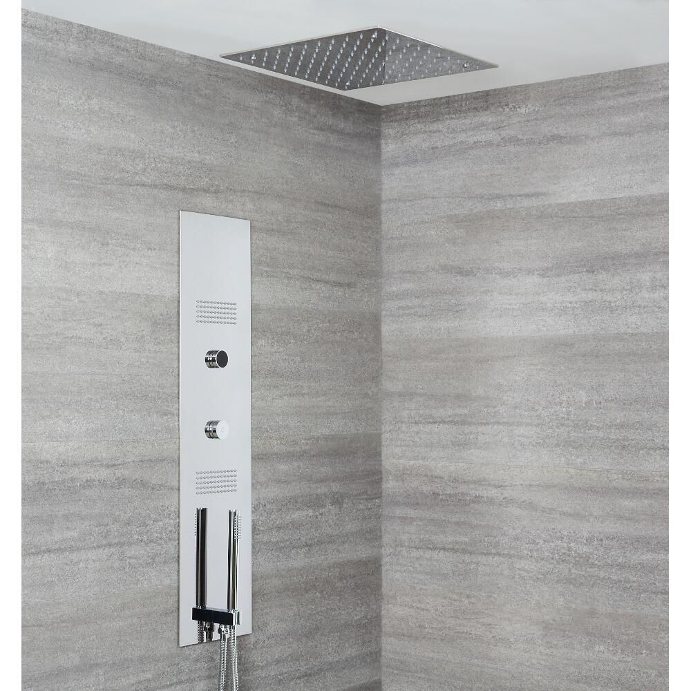 Milano Vis Concealed Digital Shower Tower Panel With 400mm