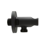 Milano Nero - Round Outlet Elbow and Bracket - Black