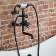 Milano Zandra - Industrial Style Wall Mounted Bath Shower Mixer Tap - Choice of Finish