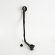 Milano Elizabeth - Traditional Exposed Bath Waste with Chain - Black