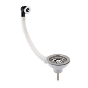 Milano - Kitchen Sink Basket Strainer Waste with Overflow - Choice of Finish