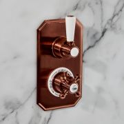Milano Elizabeth - Traditional Concealed Thermostatic Twin Diverter Shower Valve - Brushed Copper