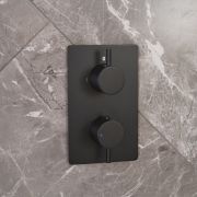Milano Otto - Modern 2 Outlet Thermostatic Twin Diverter Shower Valve - Choice of Finish