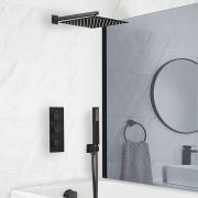 Milano Preto - Black Thermostatic Shower Bath System - Choice of Outlets