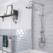 Milano Elizabeth - Traditional Exposed Thermostatic Shower with Grand Rigid Riser Rail - Choice of Finish and Bath Spout